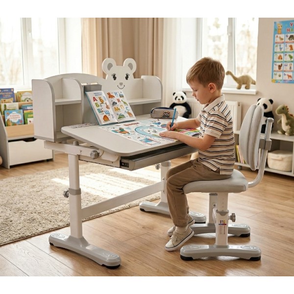 Фото - Комплект мебели школьный Mealux Panda XL Grey (BD-29 G)